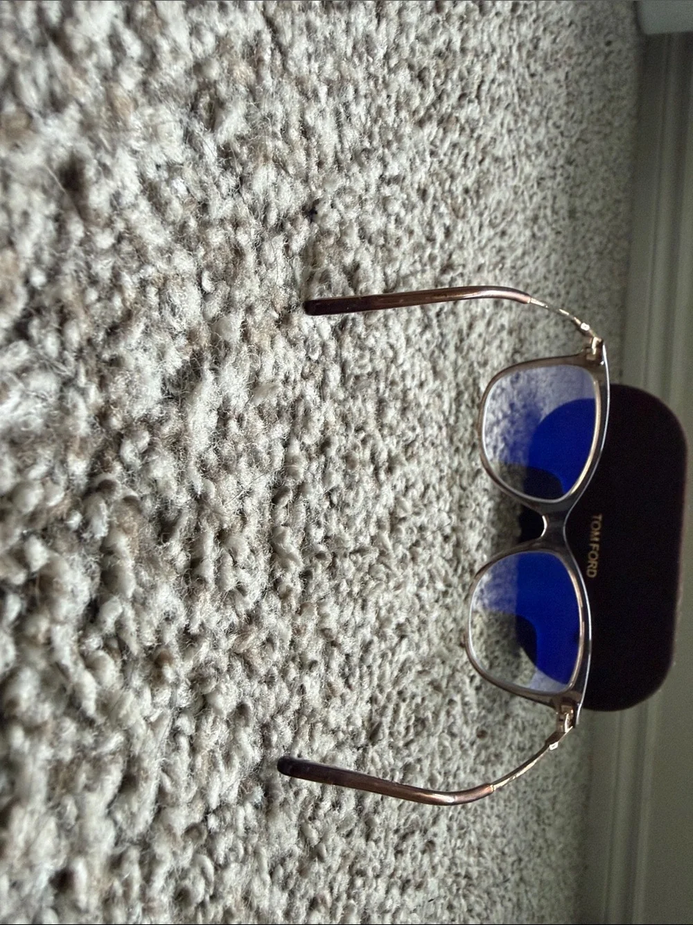 Tom Ford Women's Blue-Gradient Lenses with Translucent Brown Frames